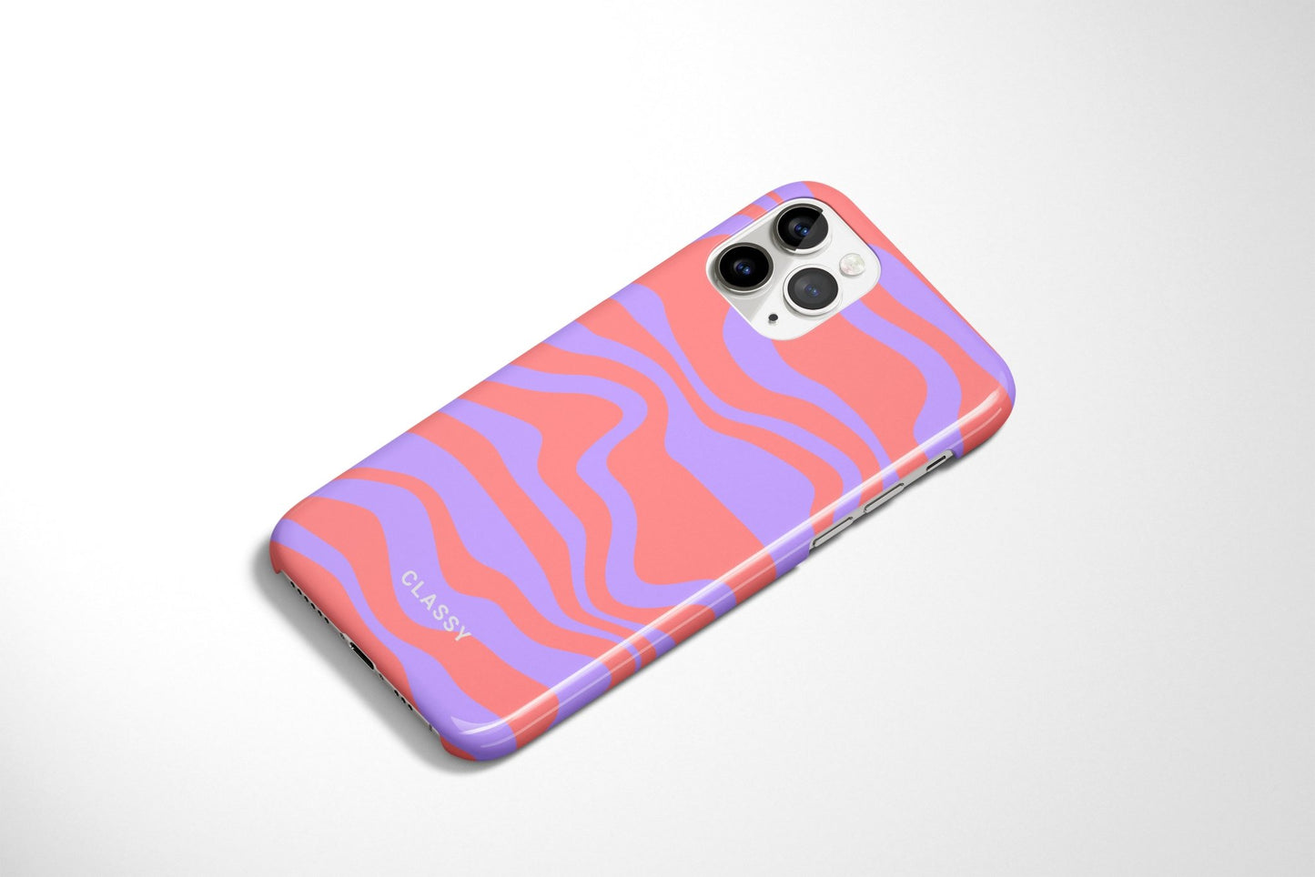 Purple and Red Swirl Snap Case - Classy Cases - Phone Case - iPhone 14 - Glossy -