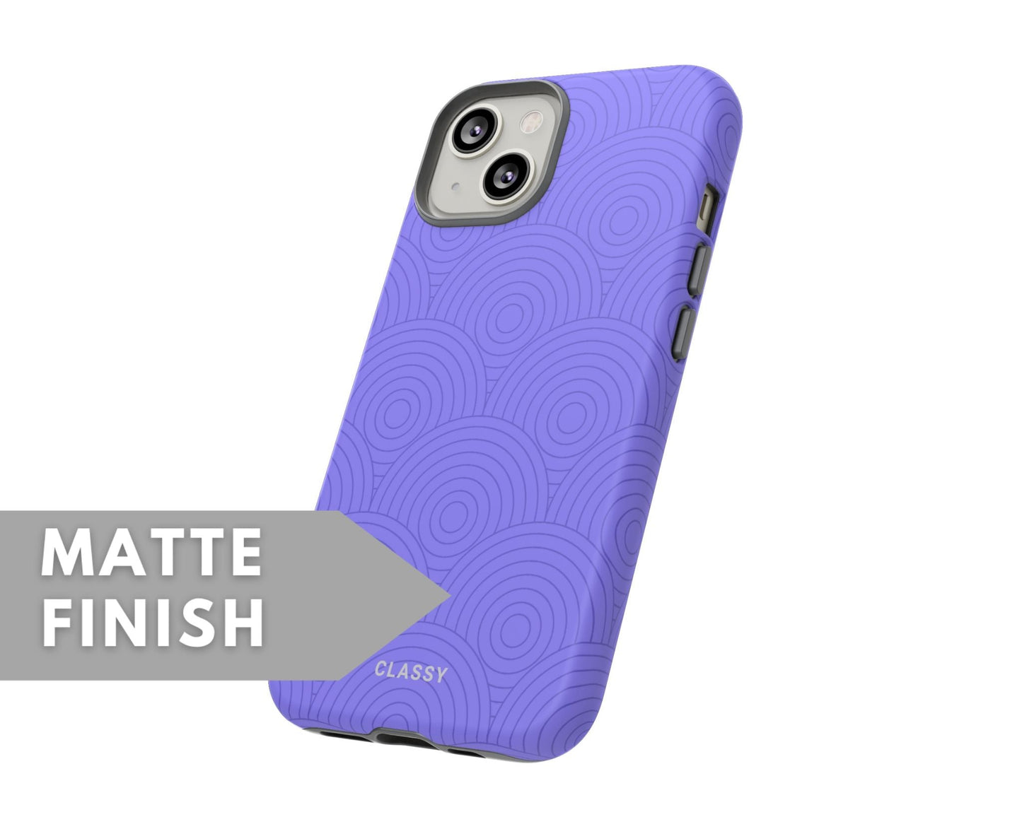 Purple Circles Tough Case - Classy Cases - Phone Case - iPhone 14 - Glossy -