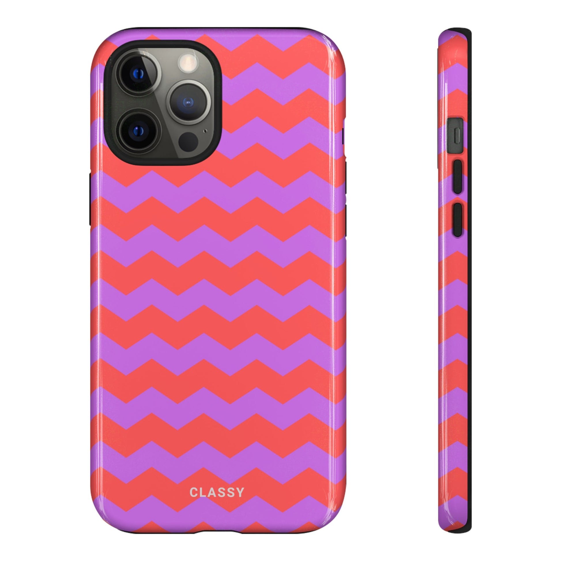 Purple Pattern Tough Case - Classy Cases - Phone Case - iPhone 14 - Glossy -