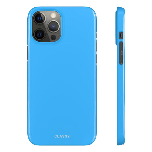 Sky Blue Snap Case - Classy Cases - Phone Case - iPhone 14 - Glossy -