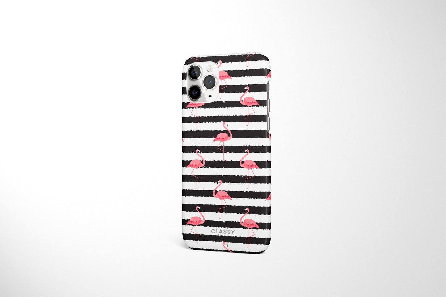 Striped Flamingos Snap Case - Classy Cases - Phone Case - iPhone 12 Pro Max - Glossy -