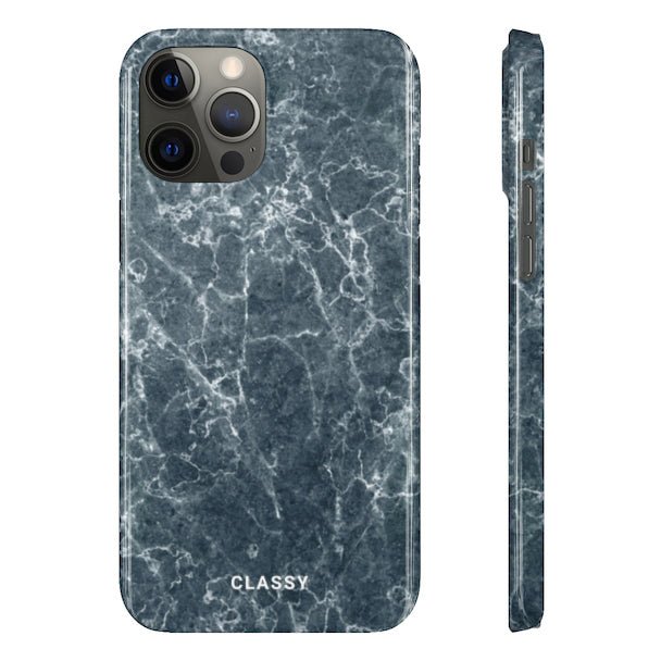 Teal Marble Snap Case - Classy Cases - Phone Case - iPhone 12 Pro Max - Glossy -
