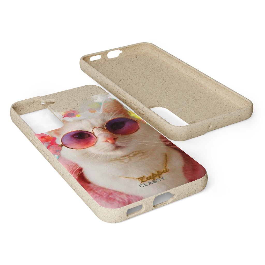 Thug Life Cool Cat Biodegradable Case - Classy Cases - Phone Case - Samsung Galaxy S22 with gift packaging - -