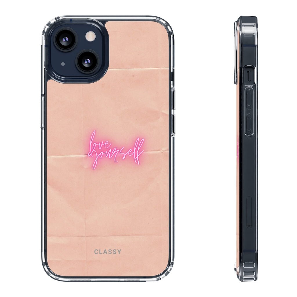 Treat Yourself | Paper Background Clear Case - Classy Cases