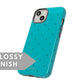 Turquoise Dots Tough Case - Classy Cases - Phone Case - iPhone 14 - Glossy -