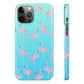 Turquoise Flamingos Snap Case - Classy Cases - Phone Case - iPhone 14 - Glossy -