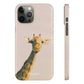 Vintage Beige Giraffe Snap Case - Classy Cases - Phone Case - iPhone 14 - Glossy -