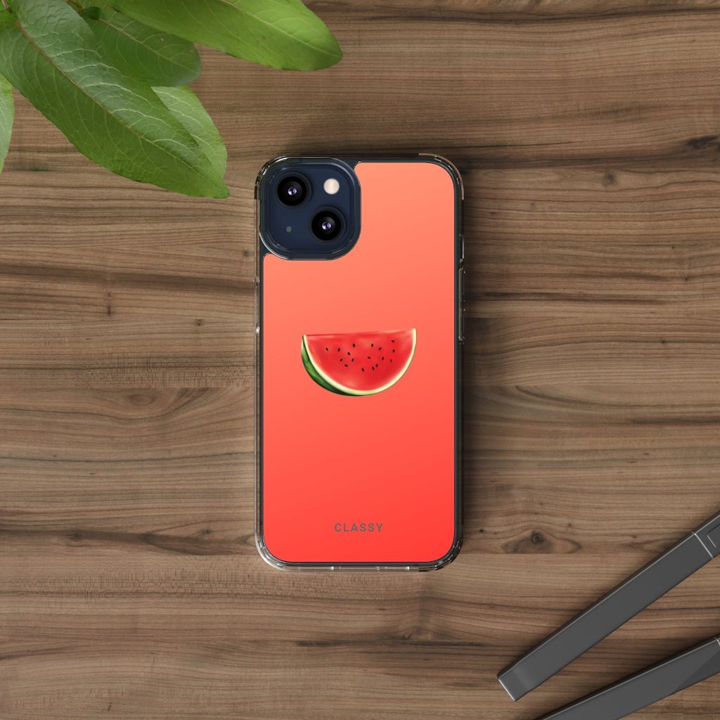 Watermelon Coral Red Clear Case - Classy Cases