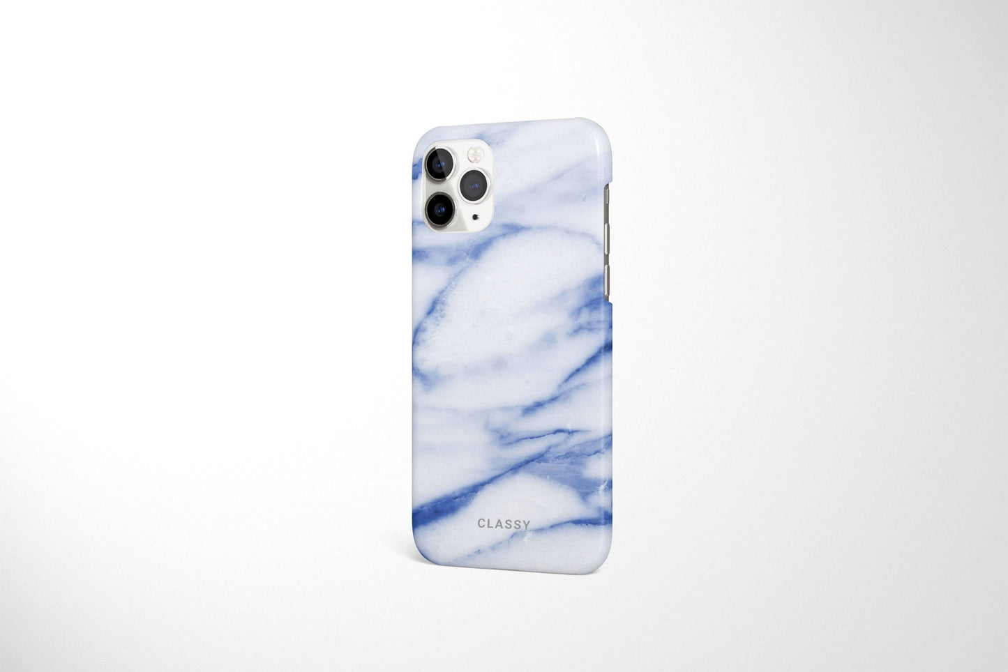 White and Blue Marble Snap Case - Classy Cases - Phone Case - iPhone 14 - Glossy -