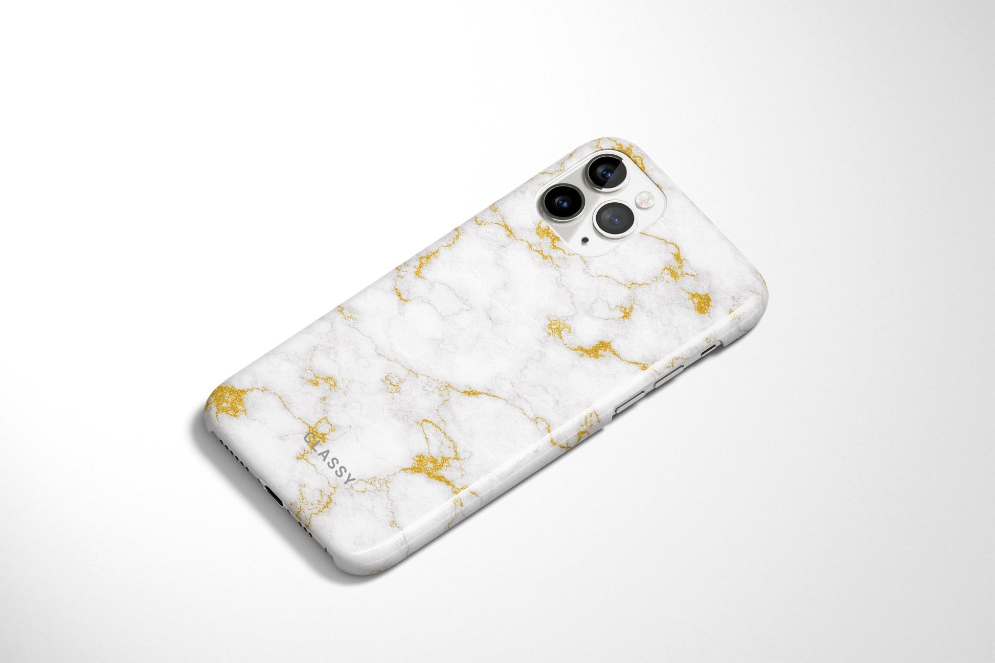 White and Gold Marble Snap Case - Classy Cases