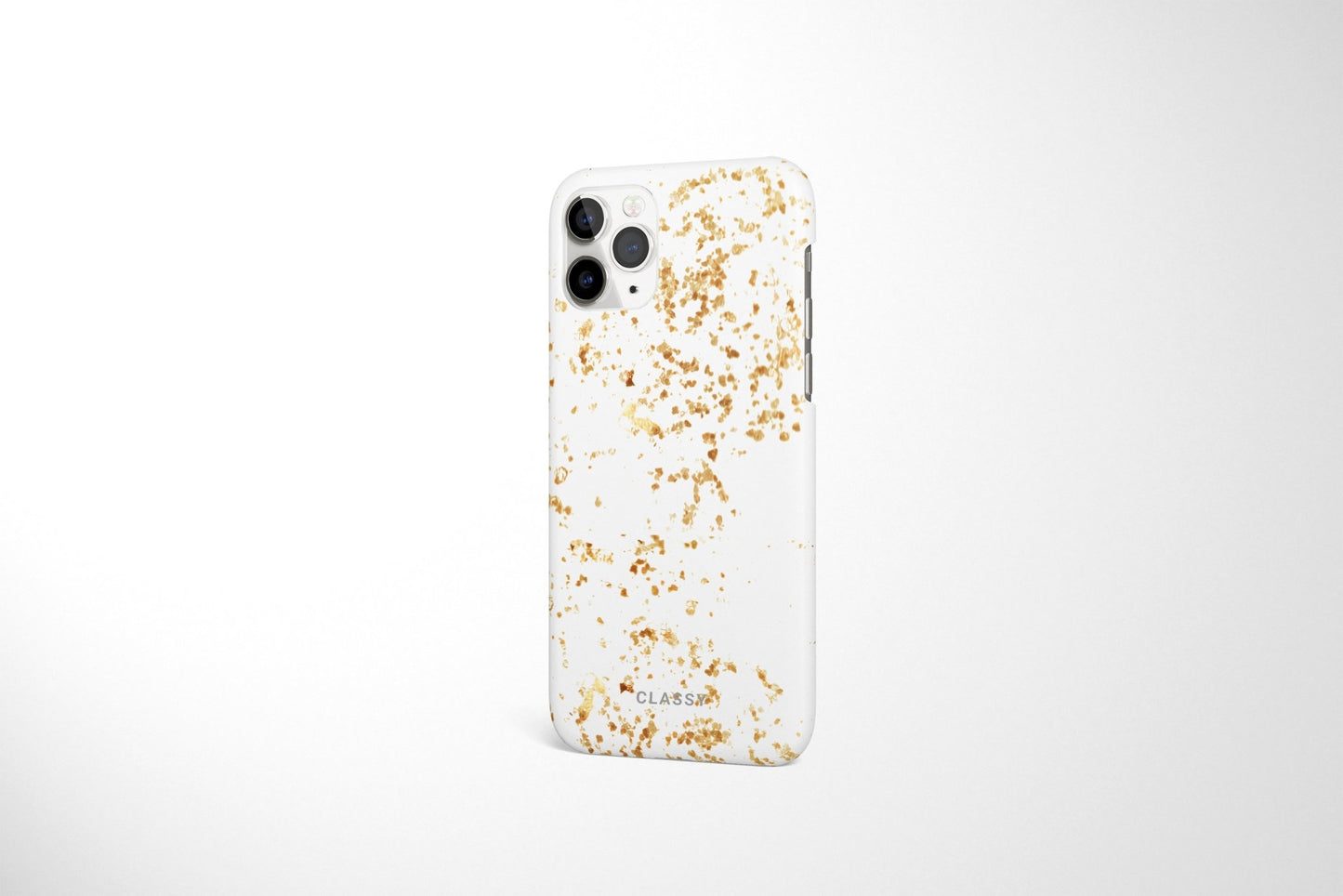 White and Gold Sprinkles Snap Case - Classy Cases - Phone Case - iPhone 12 Pro Max - Glossy -