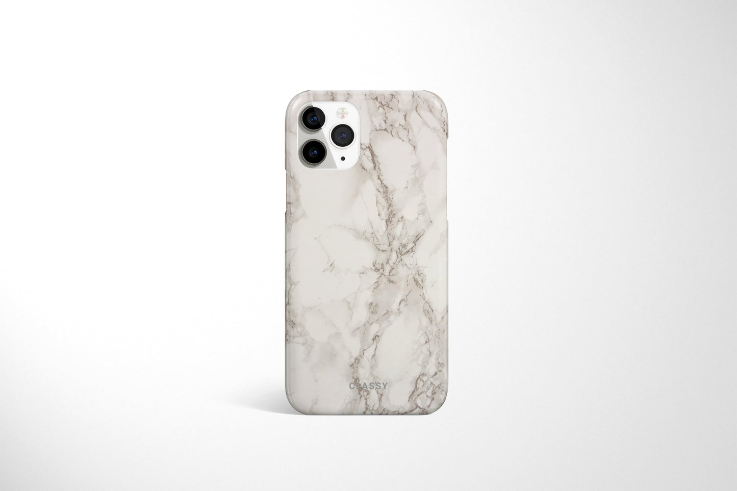 White and Gray Marble Snap Case - Classy Cases - Phone Case - iPhone 12 Pro Max - Glossy -