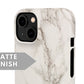 White and Gray Marble Snap Case - Classy Cases - Phone Case - iPhone 14 - Glossy -