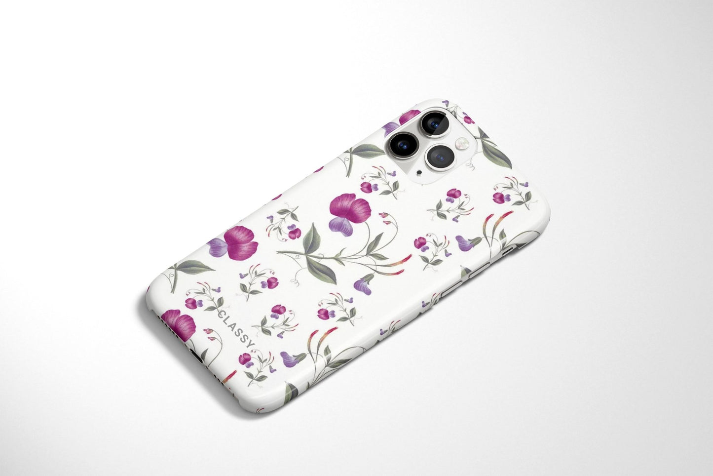 White Flower Snap Case - Classy Cases - Phone Case - iPhone 12 Pro Max - Glossy -