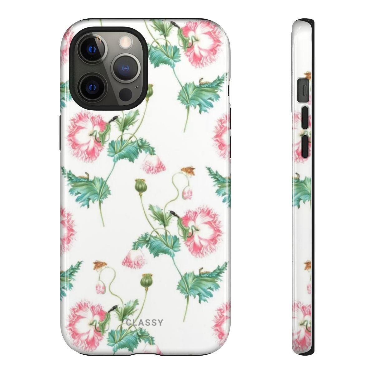 White Flower Tough Case - Classy Cases - Phone Case - iPhone 12 Pro Max - Glossy -