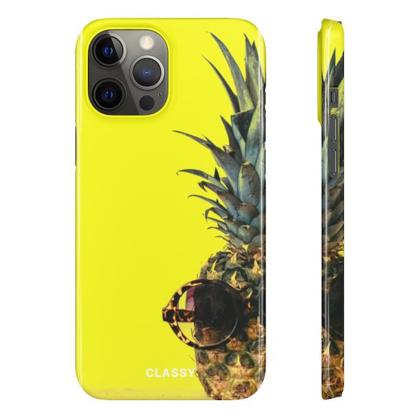 Yellow Pineapple Snap Case - Classy Cases - Phone Case - iPhone 12 Pro Max - Glossy -