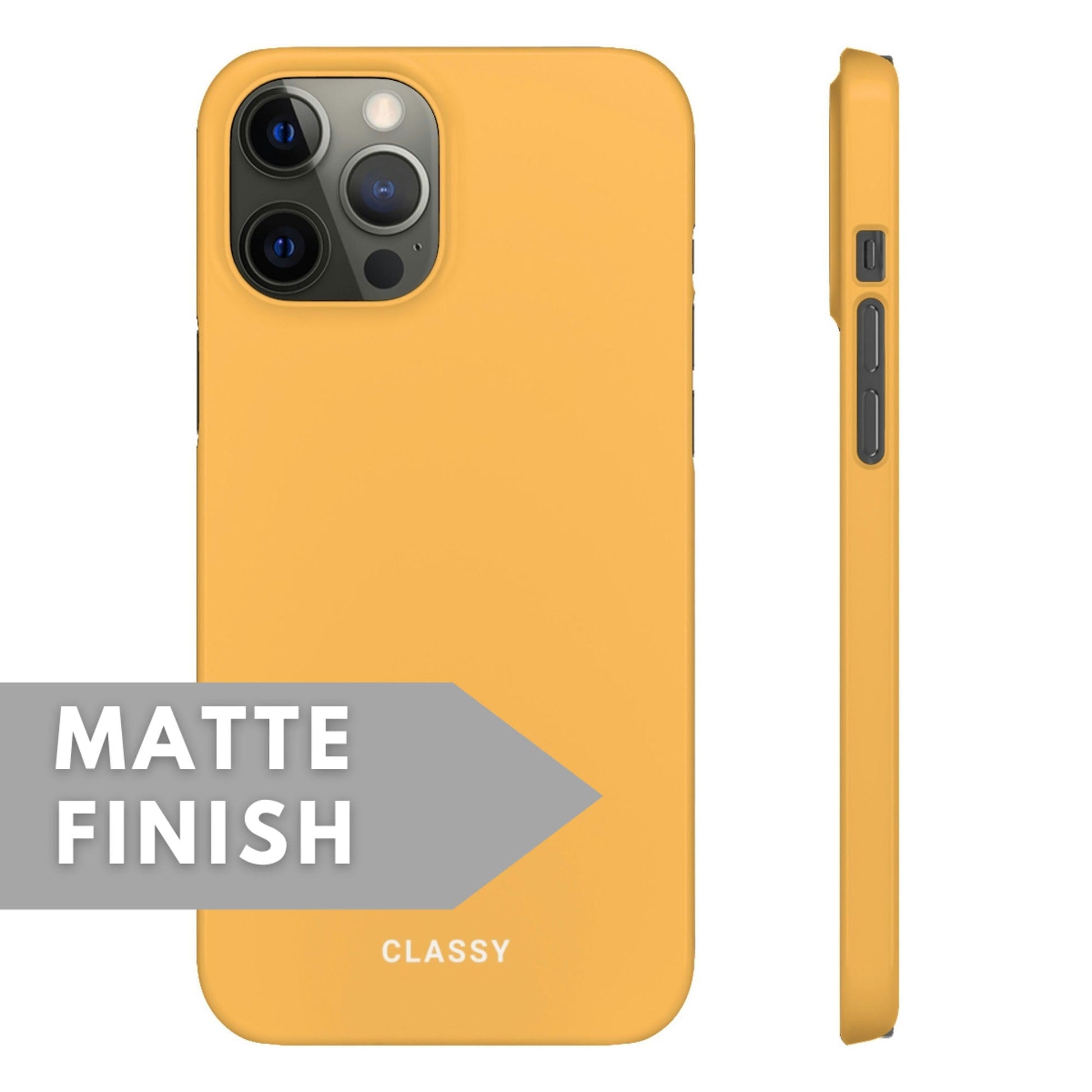 Yellow Snap Case - Classy Cases - Phone Case - iPhone 12 Pro Max - Glossy -