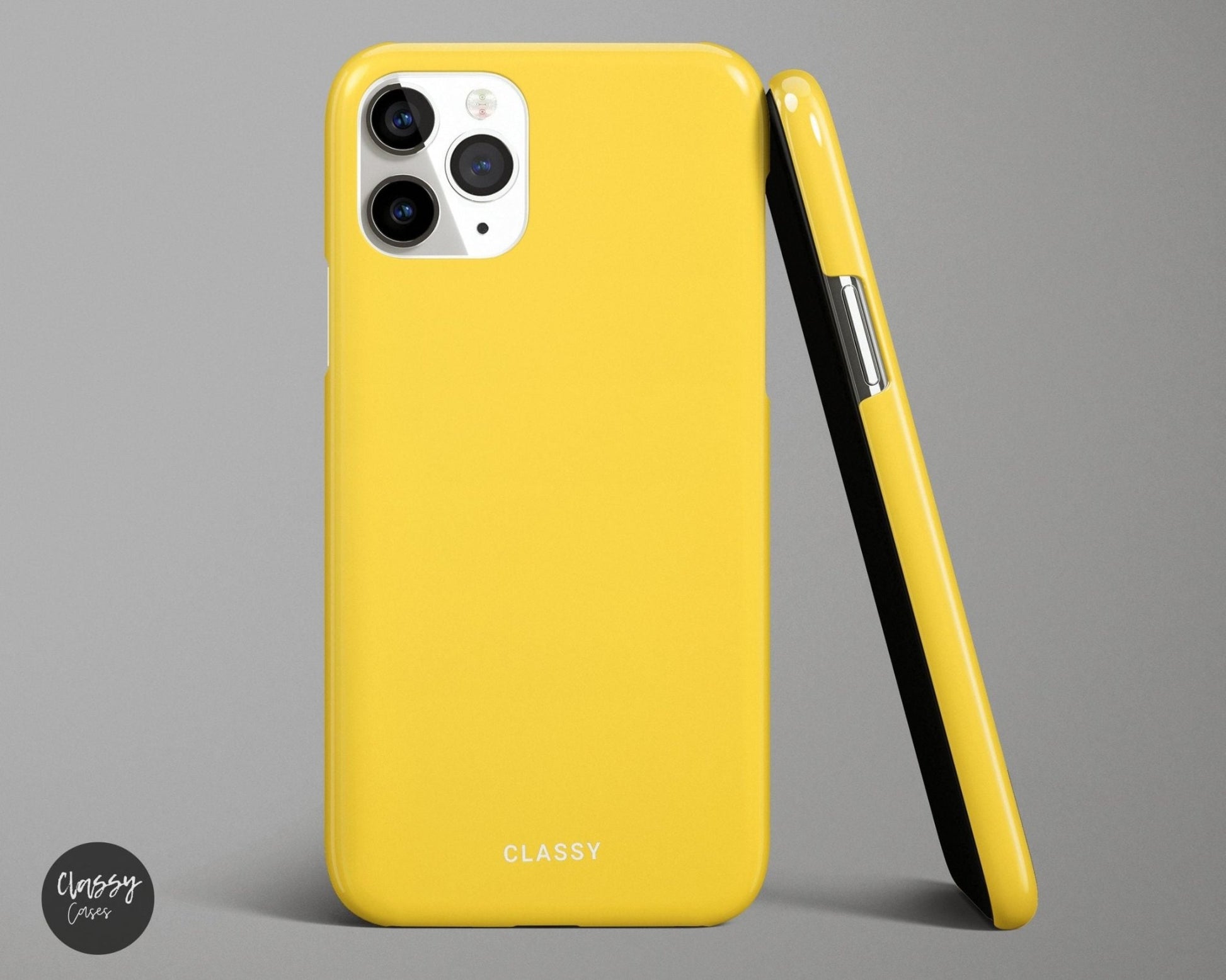 Yellow Snap Case - Classy Cases - Phone Case - iPhone 14 - Glossy -
