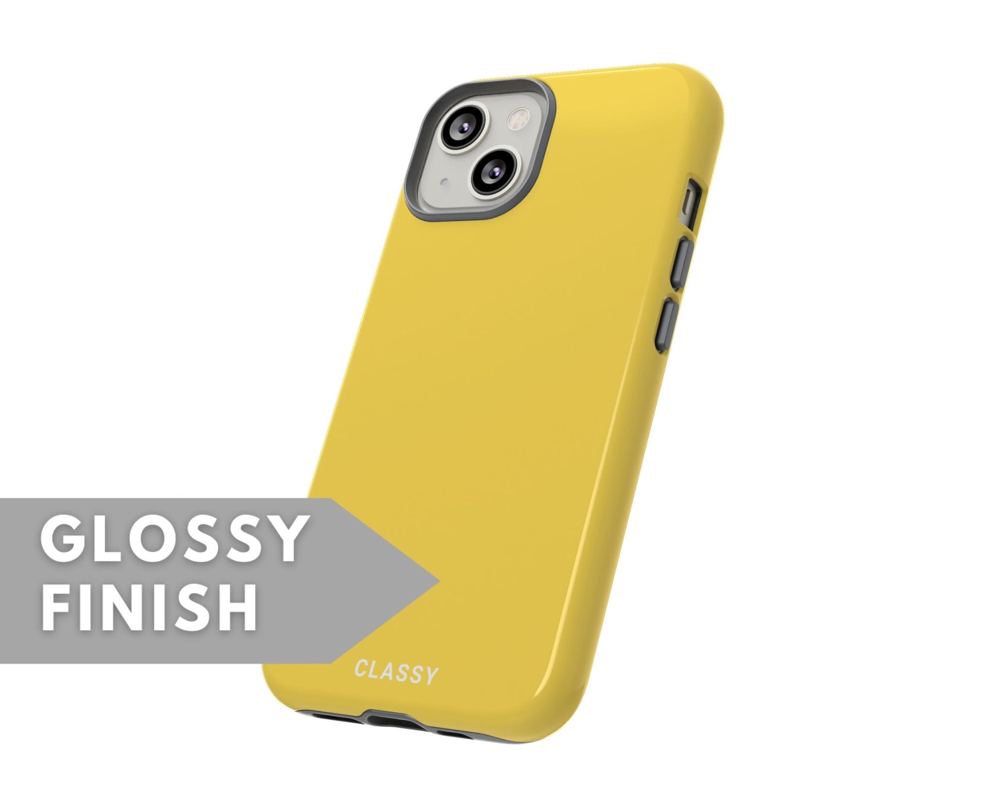 Yellow Tough Case - Classy Cases - Phone Case - iPhone 14 - Glossy -