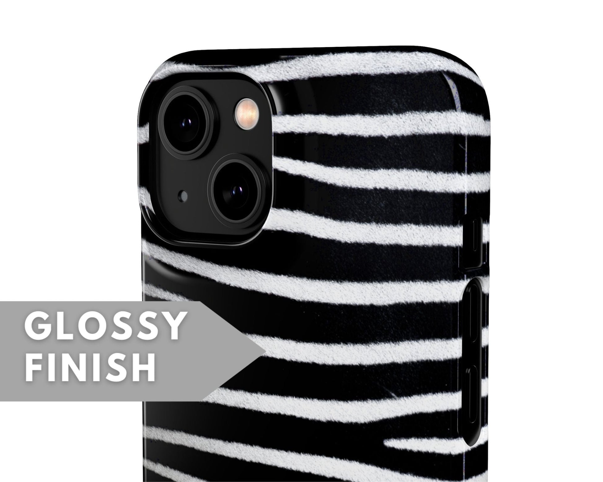 Zebra Pattern Snap Case - Classy Cases - Phone Case - iPhone 14 - Glossy -