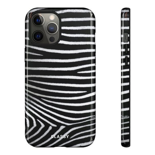 Zebra Pattern Tough Case - Classy Cases - Phone Case - iPhone 12 Pro Max - Glossy -